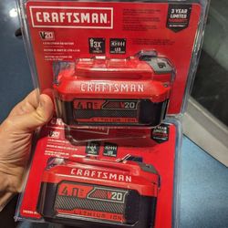 Craftsman 20 volt 4ah Batteries Brand New ($50 for 1, $90 for 2)
