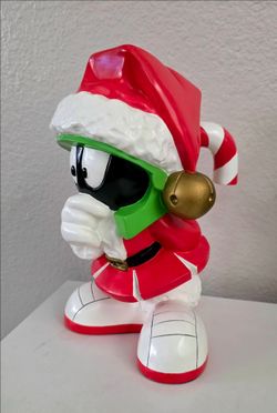 Vintage 1998 Looney Tunes Xmas Marvin Martian Christmas Holiday Santa 11” rare