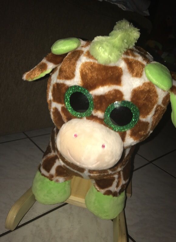 Hug Fun Giraffe Plush Rocker with Music