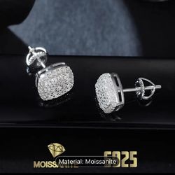 Moissanite Square Stud Earrings