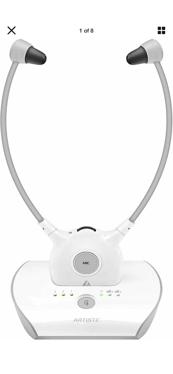 Artiste APH100 Wireless Headphones for TV, 2.4GHz Digital Hearing