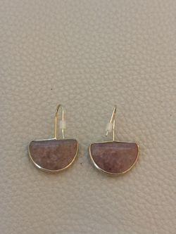 Brown/Amber Geometric Earrings – Statement Piece