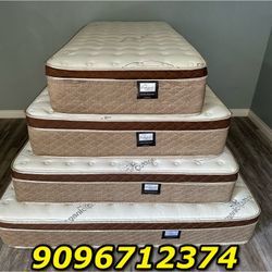 12in Full Size Organic Cloud Comfort Europillow Top Mattress 