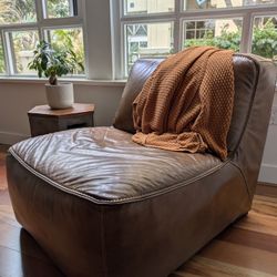 Honey Brown Leather Chair 