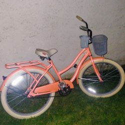 Women's Huffy Nel Lusso 24" Beach Cruiser Bike Bicicleta Basket 