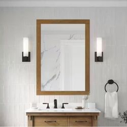New 28" W x 40" H Rectangular Framed Wall Mount Vanity Mirror