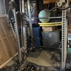 Home Gym Setup – Smith Machine + Weights + Dumbbells (Full Set)