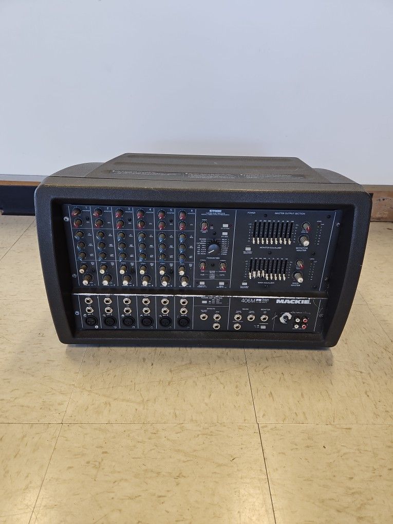 Mackie 406M FR Series 6 Channel Powered Mixer With Power Cord 782988-1