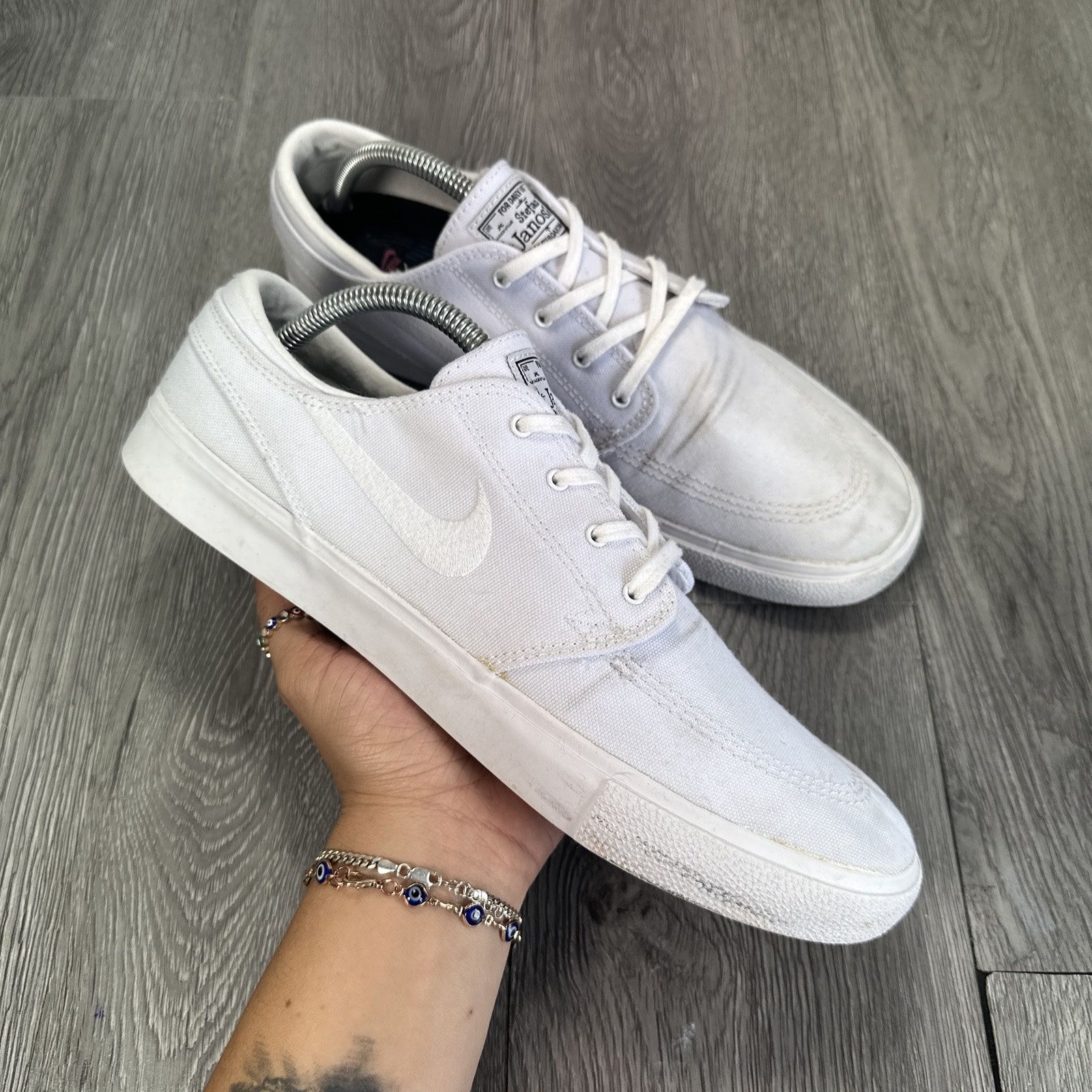 Nike SB Zoom Stefan Janoski Canvas Skate Shoes White AR7718 