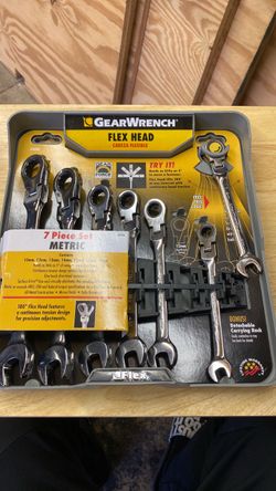 GearWrench 7-Piece Metric Flex Head Ratcheting Wrench Set