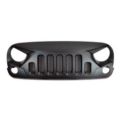 Jeep grille with new "Angry serie" X-Offroad grill. The grille fits perfectly into the factory mounting locations. Manufactured from injection molded 
