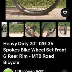 20 Heavy Duty Bicycle Wheel 