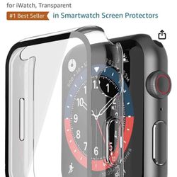 2 Pack Hard PC Case with Tempered Glass Screen Protector Compatible with Apple Watch Series 9 (2023) Series 8 Series 7 size 40mm
