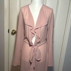 HONEY Women’s Maxi Belted Waterfall Duster
