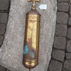Vintage Brass Fire Extinguisher 