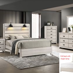 4PC Queen Bedroom Set w/ Lights 