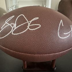 Darnold/Kupp signed Seattle Seahawks autographed Wilson NFL football w/COA 926