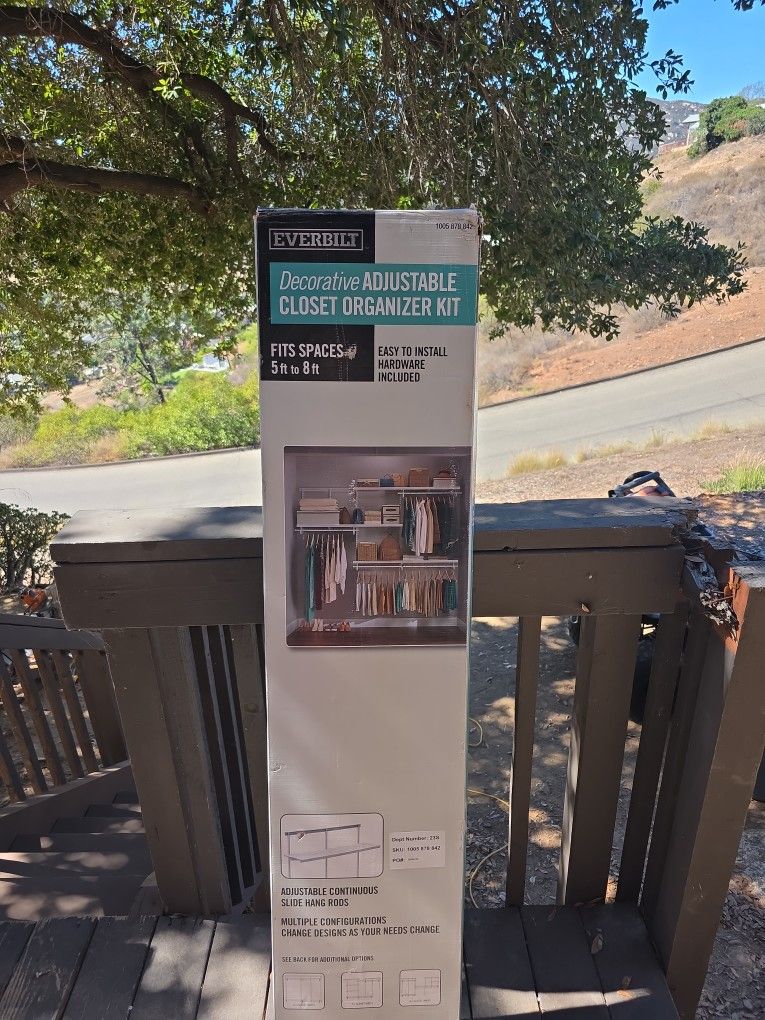 New Adjustable Closet Organizer Kit