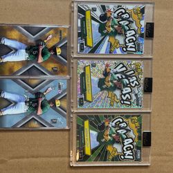 5 baseball cards, excellent condition