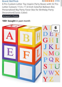 Brand New Custom Name Letter Boxes Colorful