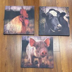 Farm Fresh Art Canva Trio - Size 16 x16’