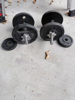 Adjustable Cast Iron Dumbbell Set