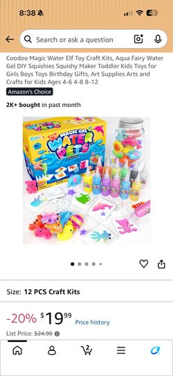Magic Gel Water Pets Kids Activity Toy