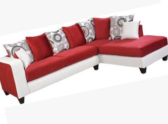 New red sectional! Couch and Loveseat Deals Here