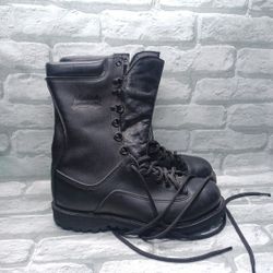 Never Used Labonville Leather Boots Mens Sz 9E Steel Toe Chainsaw Safety Boot Made in USA Combat