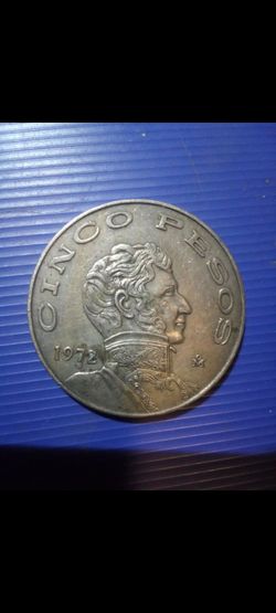 1972 5 peso coin