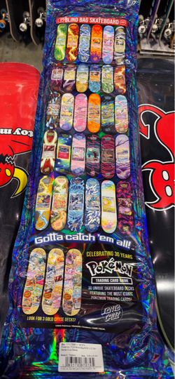 Santa Cruz  X Pokémon Skateboard Decks Blind Bags!