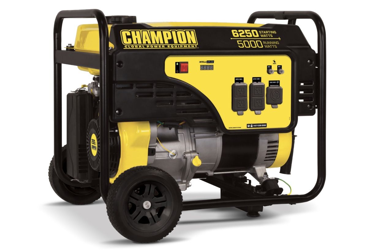 Brand New Champion 6250-Watt Portable Generator with Wheel Kit - Carrollwood Village