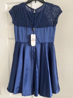 Calvin Klein girls dress size 12 blue brand new