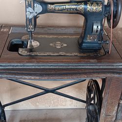 Antique  White Brand Sewing Machine