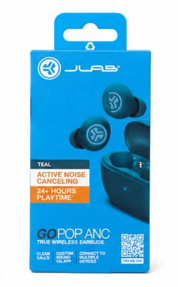JLab Go Pop ANC True Wireless Earbuds – Active Noise Canceling – New Sealed