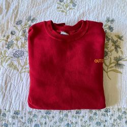 Red oversized Jerzees crewneck, size XXL
