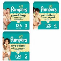 Pampers Swaddlers size 3,4,5