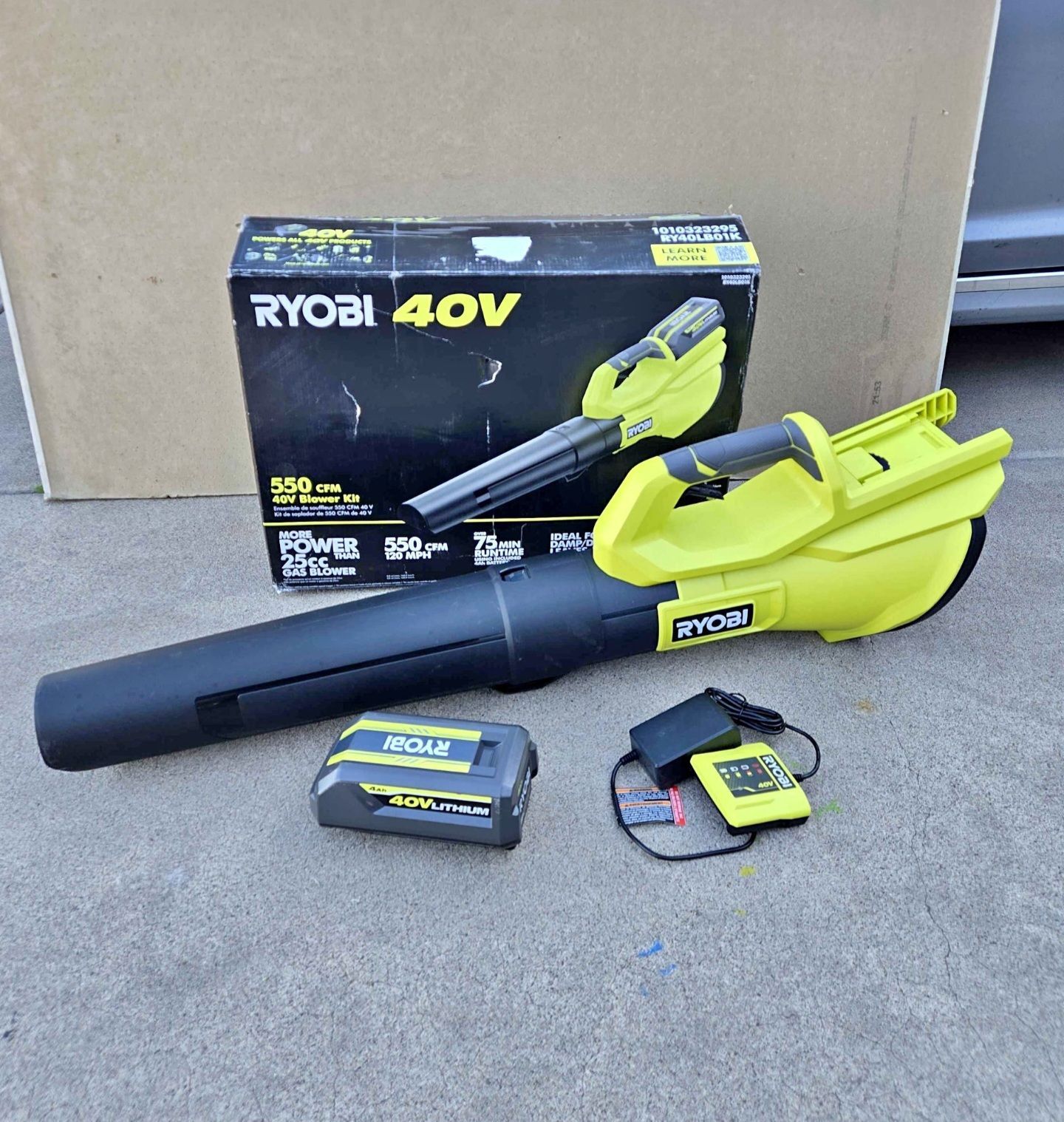 RYOBI 40V Leaf Blower KIT 550CFM
