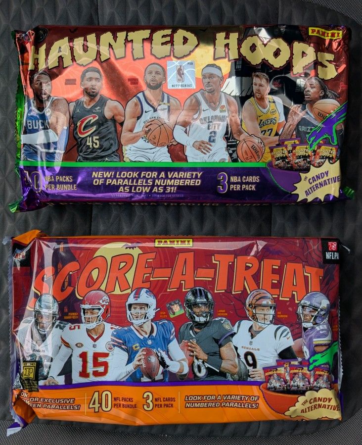 Panini Halloween Trading Cards Football and Basketball Factory Sealed
