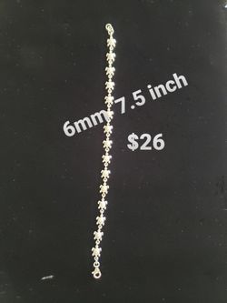 Sterling Silver Hawaiian Flower Bracelet