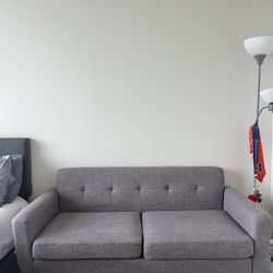 Grey Loveseat Sofa 65”