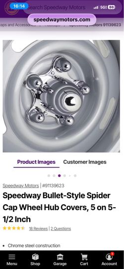 Bullet-Style Spider Cap Wheel Hub Covers, 5 on 5-1/2 Inch off a 1953 Chevrolet