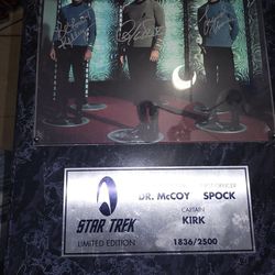 Signed Star Trek Plaque