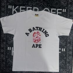 Bape Tee Collage Pink Camo Sz S