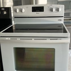 Amana white ceramic range 