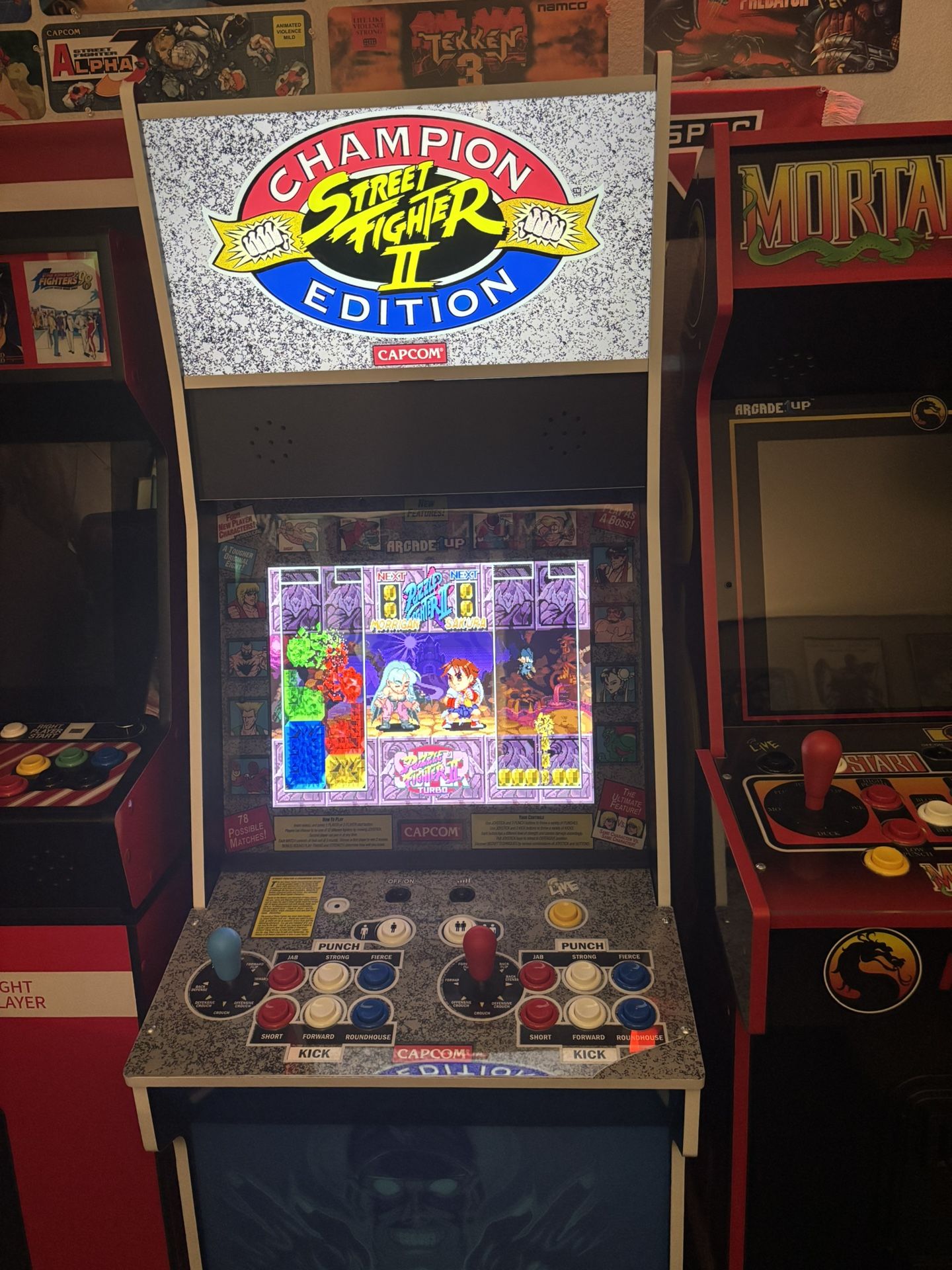 Arcade1up Street Fighter 2 Big Blue (with Upgrade Happ Buttons).