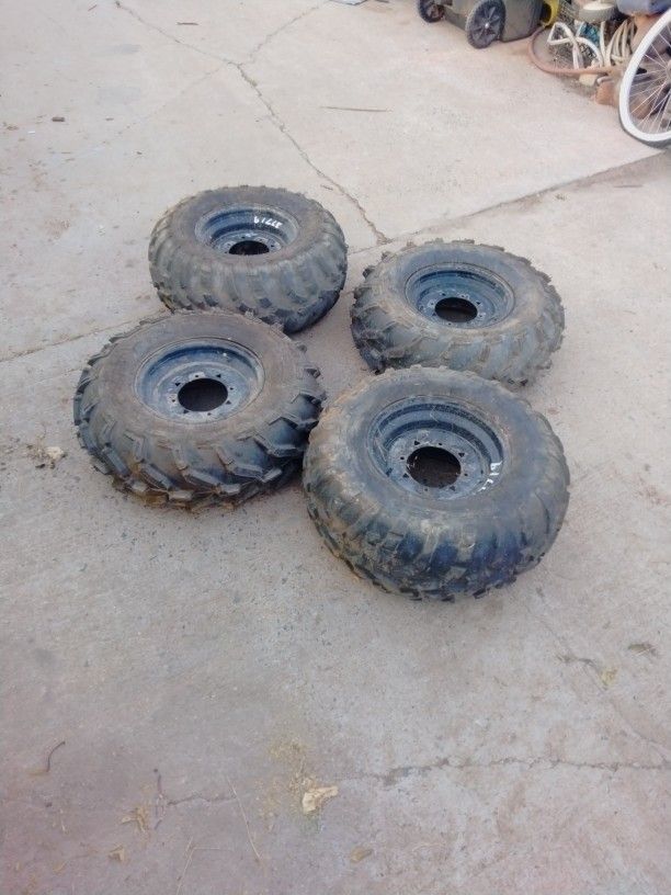 Set Of 4 Quad Tires And Rims