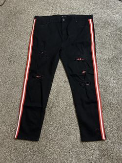 Red And Black Jeans