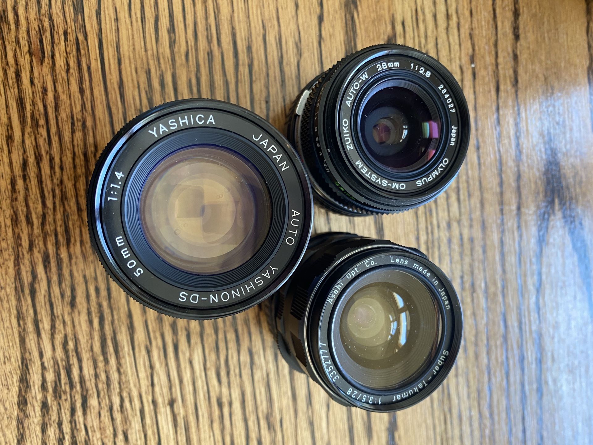 Yashinon/ Super Takumar/ Olympus W/ Fuji Adapters