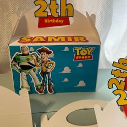 Custom Party Favor Box  8 Pcs Kids Birthday Party Toy Story